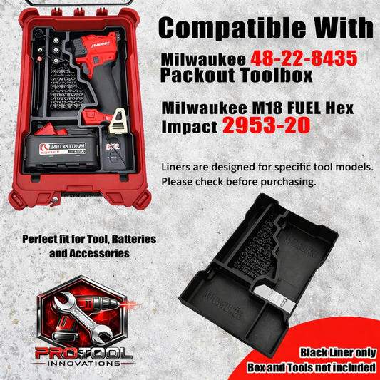 Pro Tool Innovations - M18 FUEL 1/4" Hex Impact Driver Packout Liner – Pro Tool Organizer