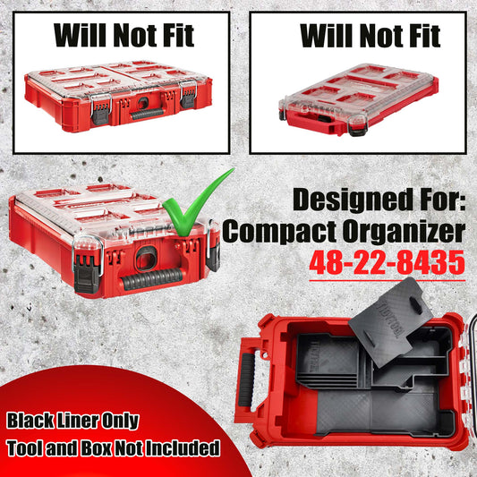 Pro Tool Innovations - M18 Multitool FUEL Packout Liner for Milwaukee Compact Organizer - Version 4