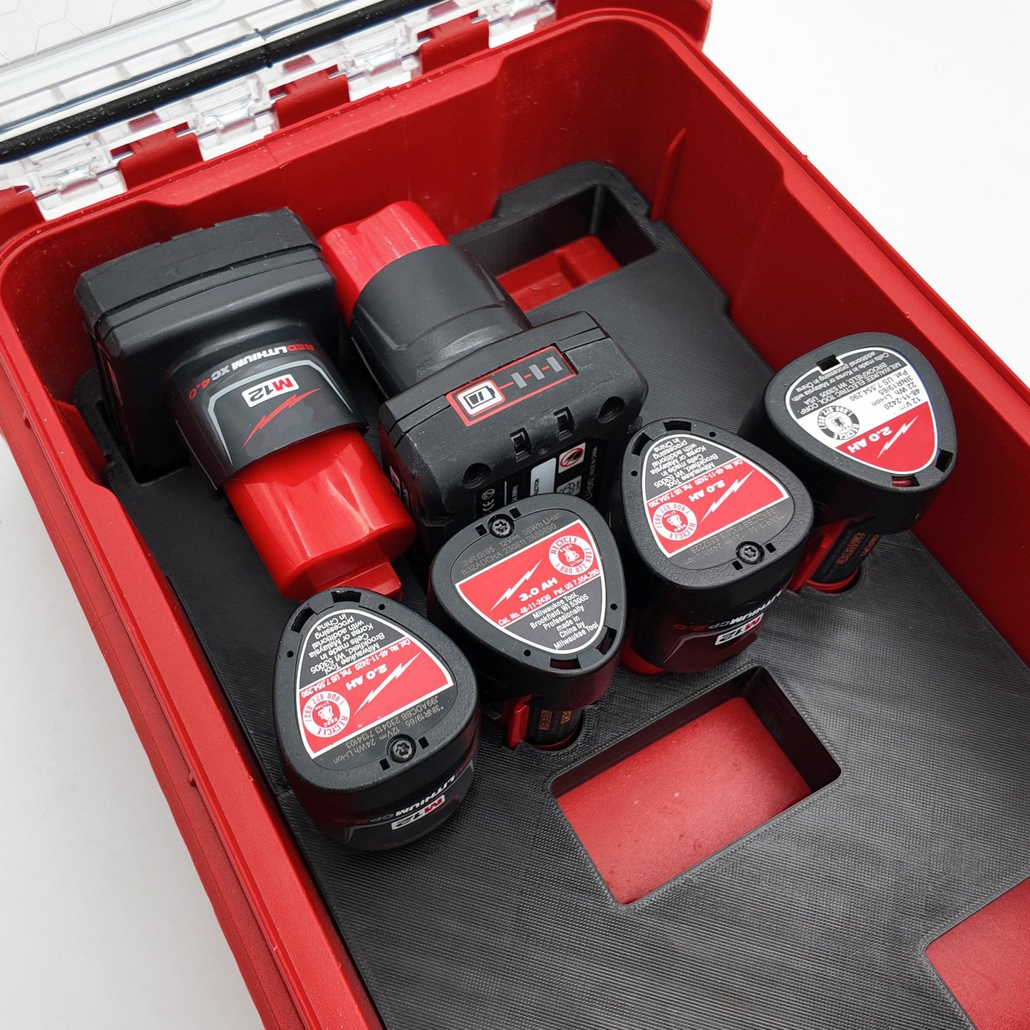 Pro Tool Innovations - M12 Mixed Battery Liner for Milwaukee Packout Compact Organizer