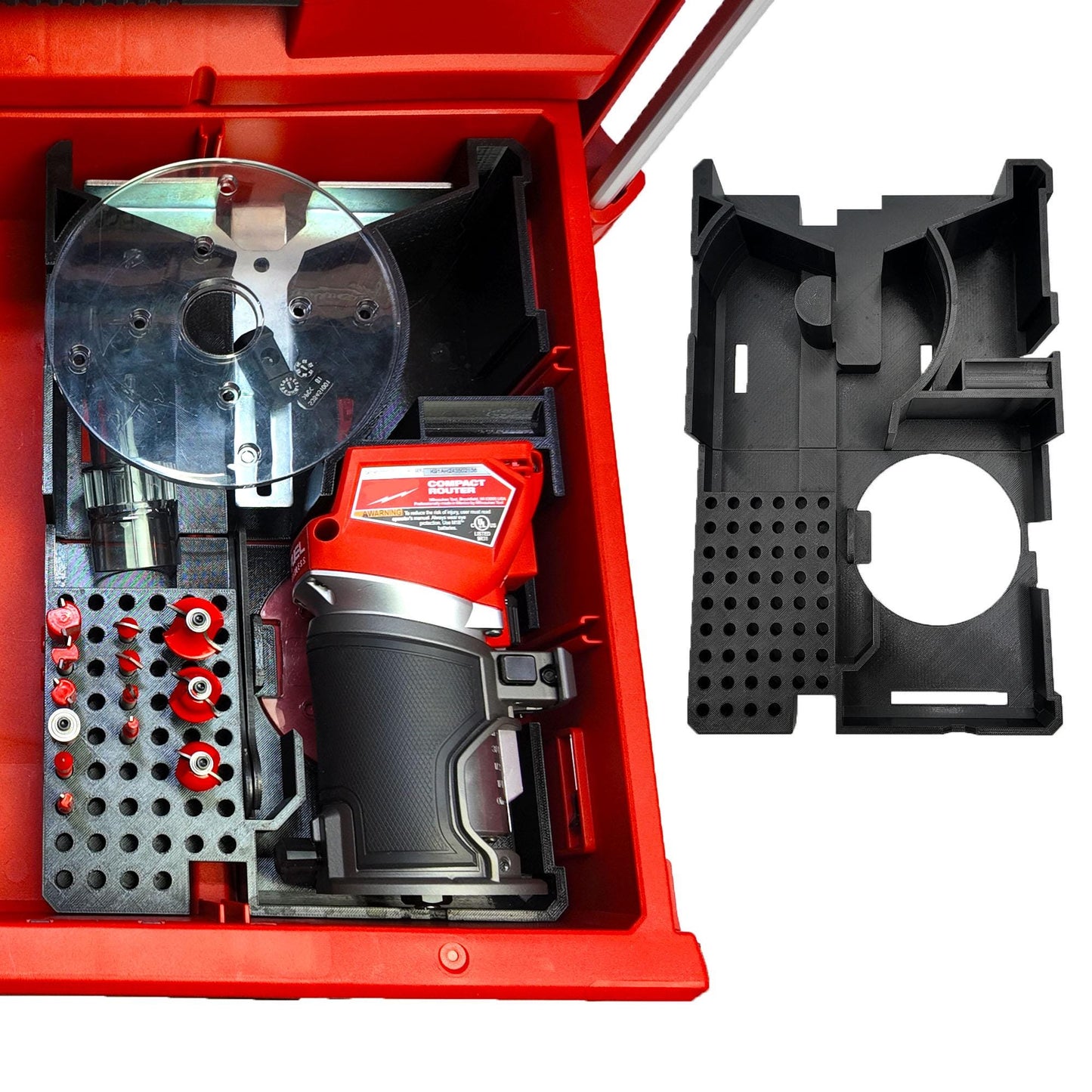 Pro Tool Innovations - M18 FUEL Router Packout Drawer Liner, Tool Box Organizer