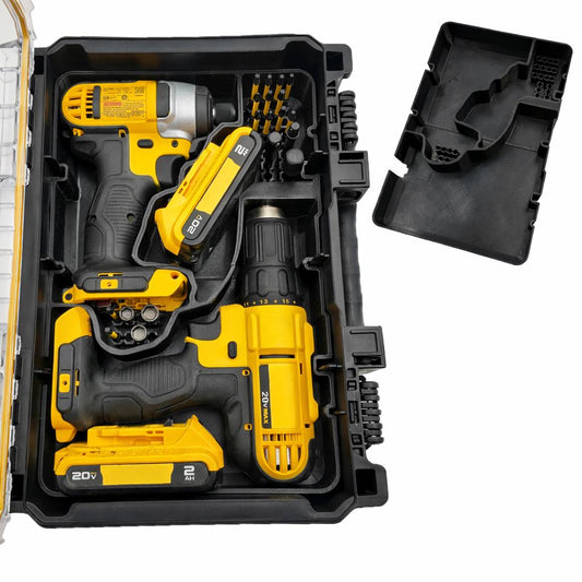 Pro Tool Innovation - 20V Max Drill Set Organizer Tray Insert, Deep Compact Organizer