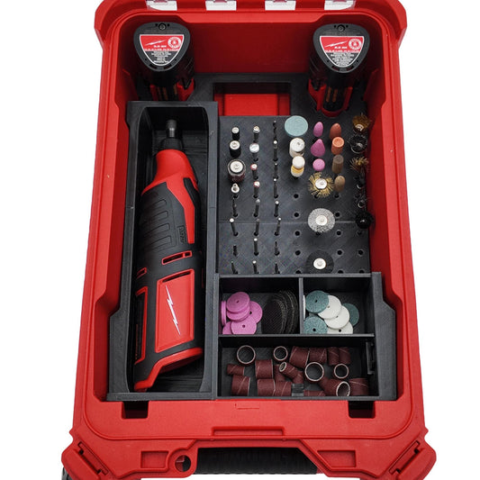 Pro Tool Innovations - M12 Rotary Tool and Accessories models 2460 and 2525- Milwaukee Compact Organizer Packout Insert