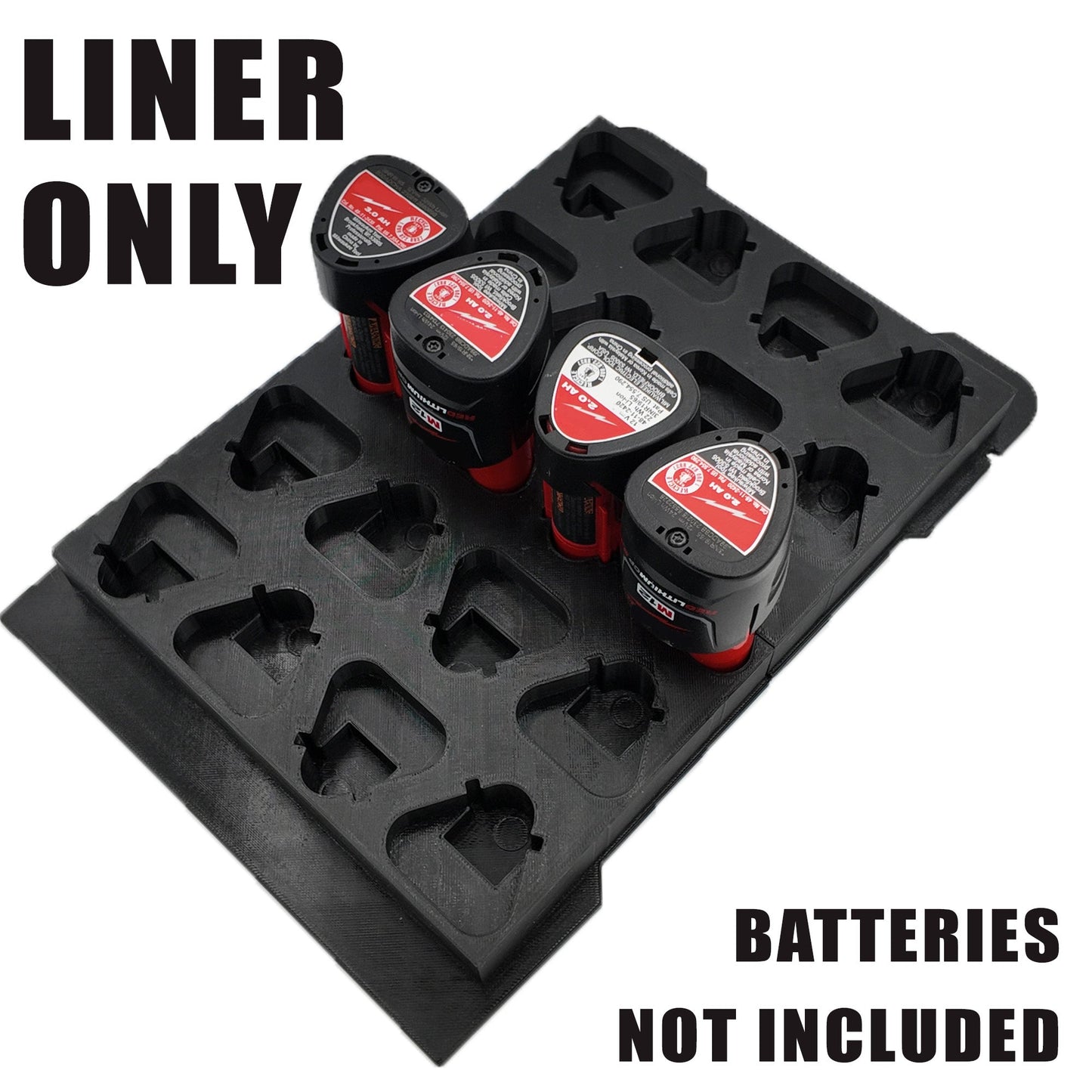 Pro Tool Innovations - M12 Battery Liner for Milwaukee Packout Compact Organizer